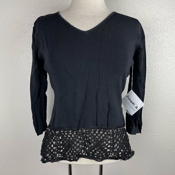 NWT Joseph A. Three Quarter Sleeve Top Size M - Picture 1 of 6